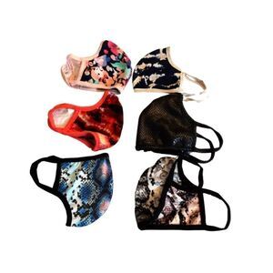 Six Cloth Facemasks- Affordable, Unique, Reversible, Nose Space